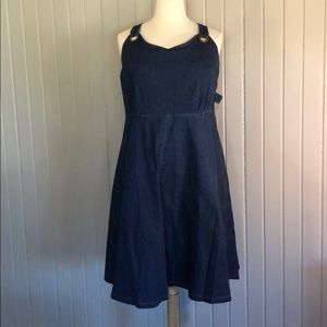 NWT ELOQUII DENIM JUMPER DRESS SZ 22